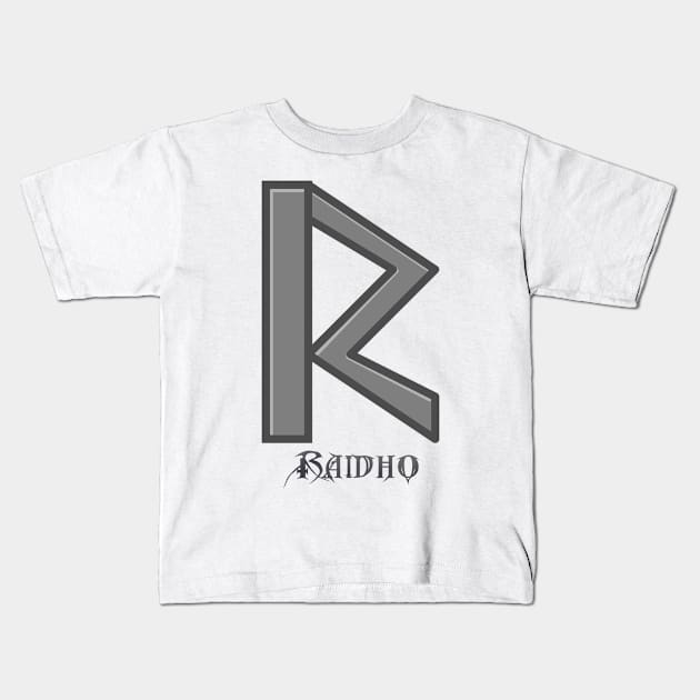 Raidho Rune Kids T-Shirt by GodiLimeg